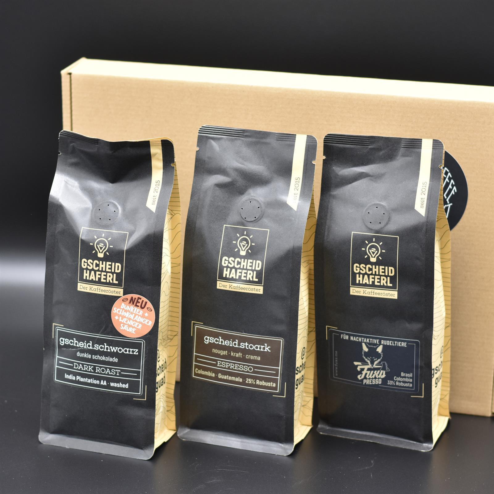 Probierpaket Espresso Klassiker 3x 250g-Kaffeemaschine
