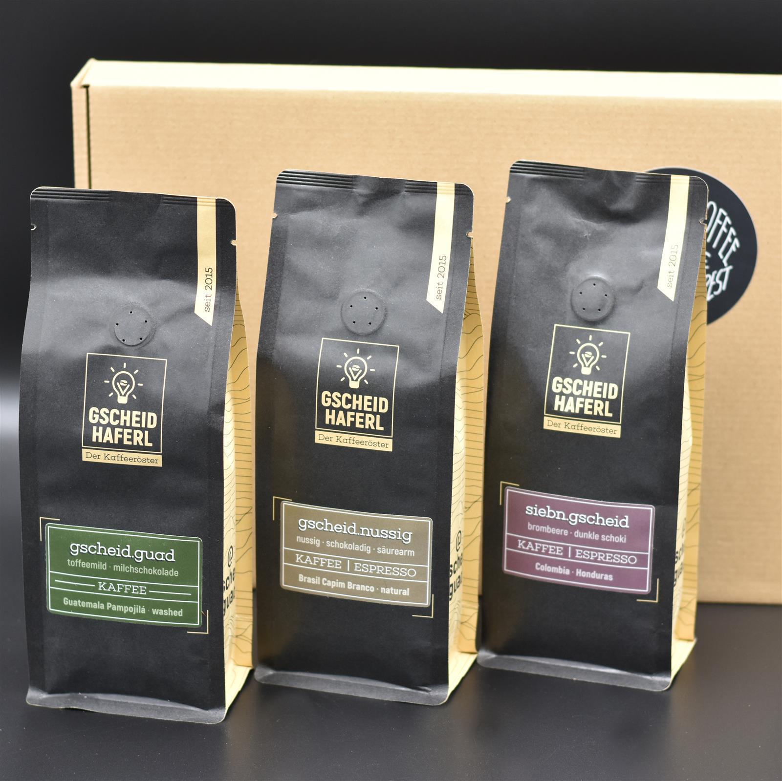 Probierpaket Vollautomat 3x 250g-Kaffeemaschine